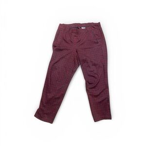 J. Jill Red and Black Checkered Pants